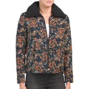 FOR THE REPUBLIC Quilted Jacquard Floral Jacket